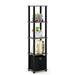 Winston Porter Evianna No Tools Etagere Bookcase Wood in Black | 56.9 H x 14.2 W x 11.7 D in | Wayfair 3024D4418A994B52A92761EB145B7E01