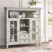 Kelly Clarkson Home Heidi Dining Hutch Wood/Glass in Brown/Gray | 66 H x 63 W x 22 D in | Wayfair A6D3F7A4FCF747288BDF27A1DD240B75