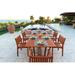 Lark Manor™ Anetria 91" Long Outdoor Dining Set Wood in Brown/White | Wayfair BCHH7615 41920046