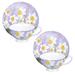 Grace's Tea Ware Daffodil Bone China Teacup & Saucer Bone China/Ceramic in Indigo | 2.25 H in | Wayfair S15306H-PUR-4/2