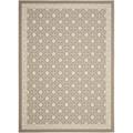 Brown/White 48 x 0.25 in Indoor/Outdoor Area Rug - Charlton Home® Pharrell Geometric Brown/Beige Indoor/Outdoor Area Rug | 48 W x 0.25 D in | Wayfair