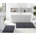 Red Barrel Studio® Luxury Collection 100% Cotton Reversible Bath Rug 100% Cotton in Gray/Black | 24" L x 17" W, 40" L x 24" W | Wayfair