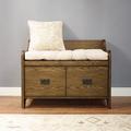 Jones Street Drawers Storage Bench Polyester/Wood/Manufactured Wood in Brown Laurel Foundry Modern Farmhouse® | 26 H x 34.5 W x 18 D in | Wayfair