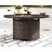 Highland Dunes Estill Aluminum Propane/Natural Gas Fire Pit Table Aluminum in Brown/Gray | 24.88 H x 48 W x 48 D in | Wayfair