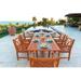 Lark Manor™ Aleha Patio 7 Piece Dining Set Wood in Brown/White | 29 H x 69 W x 39 D in | Wayfair 14D6735226594862A5DAE73A04D480C8