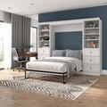 Lark Manor™ Alvaretta Storage Murphy Bed Wood & Metal/Metal in White | 85 H x 63.4 W x 20 D in | Wayfair B0678EFC470D4C68AF83EFE48E341C97