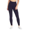 Bally Total Fitness Damen Mid Rise Tummy Control Legging knöchellange, Midnight Blue, Small