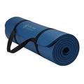 Gaiam Essentials, Dicke Yogamatte, Fitness- und Trainingsmatte mit leicht zu verwendendem Yogamatten-Tragegurt, 183 cm L x 61 cm B x 1 cm dick, Marineblau