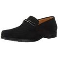 STACY ADAMS Herren Neville Moc-Toe Slip-on Penny Loafer, Schwarzes Wildleder, 48 EU Weit