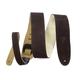 Perri’s Leathers Ltd Guitar Strap, 2.5” Wide Soft Suede, Super Soft Sheepskin Fur Pad, Adjustable Length, (DL325S-201-XL) Brown, Made in Canada