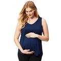 Cake Maternity Damen Womens Swing Nursing Tank Top, Navy, X-Large T-Shirt, Marine