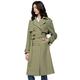 Orolay Long Trench Coat for Women with Belt Lightweight Double-Breasted Duster Trench Coat Green L