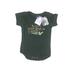 Old Varsity Brand Short Sleeve Onesie: Green Print Bottoms - Size 3-6 Month