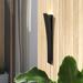 Mercury Row® Essex Street Black Integrated LED Outdoor Flush Mount Aluminum/Glass/Metal in Black/Gray | 24 H x 4.75 W x 3 D in | Wayfair