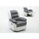 Fauteuil relax Buckingham - 85 x 93 x 100 cm - Blanc / Gris clair - Blanc.