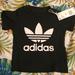 Adidas Shirts & Tops | Adidas Kids Unisex Trefoil Tee Tshirt Crewneck | Color: Black/White | Size: Various