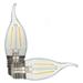 Satco 21724 - 2.5W EFC/LED/27K/CL/120V/2CD S21724 Decorative Chandelier Antique Filament LED Light Bulb