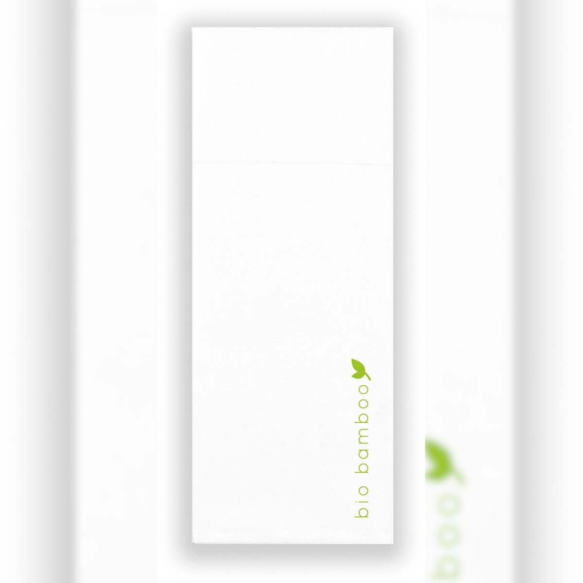 Bio Bamboo® - Luxus Einweg-Serviette, 30 x 40 (Bestecktasche), Extrem weich, kompostierbar, Bambusviskose, Made in Italy, 1.000 Stück, weiß Image
