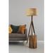 Mercury Row® Boelter 59" Tripod Floor Lamp Solid Wood in Brown/White | 59 H x 18.5 W x 18.5 D in | Wayfair 035FD851FB10486C98B4C8183A3C386D