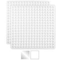 Gorilla Grip Original Patented Bath, Shower, Tub Mat, 21x21, Machine Washable, Antibacterial, BPA, Latex, Phthalate Free, Square Bathroom Mats with Drain Holes, Suction Cups, Pack of 2, Clear