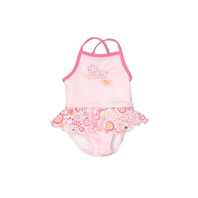 One Piece Swimsuit: Pink Print S...