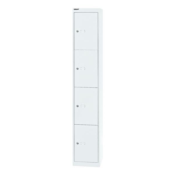 Bisley Garderobenschrank »Office« 1x 40 cm tiefes Abteil mit 4 Fächern weiß, 30.5x180.2x45.7 cm