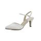 Rainbow Club Brautschuhe Marlie - Pumps Riemchen Weiß/Ivory Metallic - Gr 39 EU 6 UK