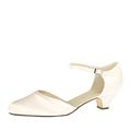 Rainbow Club Brautschuhe Vida - Ivory Satin - Pumps Größe 40.5 EU 7.5 UK Damen…