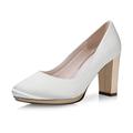 Rainbow Club Brautschuhe Clair - Damen, Pumps, Plateau, Ivory/Creme, Satin, Bequem Gepolstert, Hochzeitsschuhe, Rose/Gold Blockabsatz Gr. 36,5 (UK 3,5)