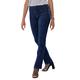 MAMAJEANS Amalfi - High Rise Bootcut Pull on Jeans - Stretchable Women's Bootcut Leggings - Made in Itay (16, Denim)