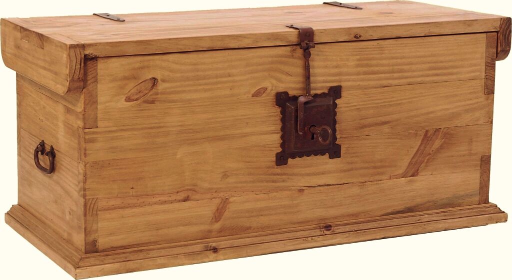 MiaMöbel Mexico Truhe Massivholz Pinie Landhaus Mexiko Möbel Mexikanisch