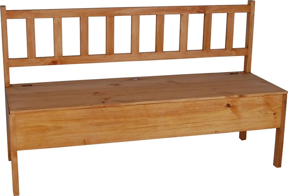 MiaMöbel Mexico Eckbank Element 3-Sitzer Massivholz Pinie Landhaus Mexiko Möbel Mexikanisch Image