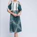 Anthropologie Dresses | Anthropologie $168 Floreat Mariko Tied Dress Boho | Color: Cream/Green | Size: 8