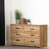 South Shore Tassio 6 Drawer Double Dresser Wood in Brown | 31.13 H x 52 W x 18.88 D in | Wayfair 13122