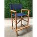 Rosecliff Heights Crider Folding Director Chair Solid Wood in Blue | 45 H x 23 W x 20.75 D in | Wayfair 6BB35833A2454D9E97A133FAE498D72B