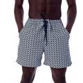 Tommy Hilfiger Medium Drawstring Print Swim Shorts, TH Cube PRT - White M Multicoloured