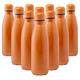 eBuyGB Metal Water Bottle 790ml Stainless Steel Leakproof Drinks Bottle Reusable BPA Free Matt Water Bottles - Travel Cup for School, Gym, Outdoor, Yoga & Sports - Orange (Pack of 10)