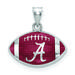 Women's Alabama Crimson Tide Sterling Silver Enameled Football Logo Pendant
