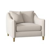 Armchair - Bernhardt Joli 40" Wide Armchair Fabric in White/Yellow/Brown | 32.5 H x 40 W x 42 D in | Wayfair P4813_1345-002_725