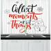 East Urban Home 2 Piece Saying Winter Theme of Lettering Kitchen Curtain Set Polyester | 39 H x 55 W x 2.5 D in | Wayfair