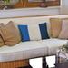 East Urban Home Dallas Basketball Linen Striped Lumbar Pillow Polyester/Polyfill/Linen in Blue/White/Navy | 14 H x 20 W x 3 D in | Wayfair