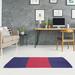 Blue/Navy 48 x 0.25 in Area Rug - East Urban Home St Louis Striped Midnight Navy/Red Area Rug Polyester | 48 W x 0.25 D in | Wayfair