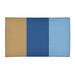 White 36 x 0.25 in Area Rug - East Urban Home Kansas Flatweave Gold/Royal Blue/Powder Blue Rug Chenille | 36 W x 0.25 D in | Wayfair