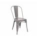 ERF, Inc. Slat Back Stacking Side Chair Metal in Gray | 33 H x 19 W x 18 D in | Wayfair ERP-230