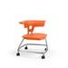 KI Furniture Ruckus 26" Classroom Chair w/ Casters Plastic/Metal in Orange/Green | 35 H x 28 W x 36 D in | Wayfair RKV100H15NB-NFR-PNE-CH-CCC