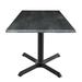 Holland Bar Stool Bar Outdoor Table Metal in Black/Brown | 30 H x 30 W x 30 D in | Wayfair OD211-3030BWOD30SQBlkStl