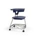 KI Furniture Ruckus Classroom Chair w/ Casters Plastic/Metal in Green/White/Blue | 36 H x 28 W x 36 D in | Wayfair RKV100H18BR-NFR-PND-SX-BRCH-CCC