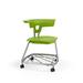 KI Furniture Ruckus Classroom Chair w/ Casters Plastic/Metal in Green/White | 36 H x 28 W x 36 D in | Wayfair RKV100H18BR-NFR-PZL-CH-BRCH-CCC