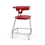 KI Furniture Ruckus 24" Classroom Stool Plastic/Metal in Red/Green | 35.5 H x 28 W x 29 D in | Wayfair RK4100H24NB-NFR-PCY-SX-GPL