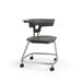 KI Furniture Ruckus Classroom Chair w/ Casters Plastic/Metal in Green/Gray | 35 H x 28 W x 35 D in | Wayfair RKV100H18NB-NFR-PFN-CH-CHC